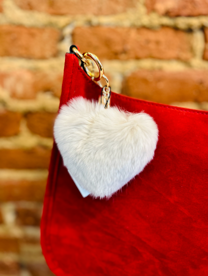 LINDA RICHARDS POM HEART BAG CHARMS