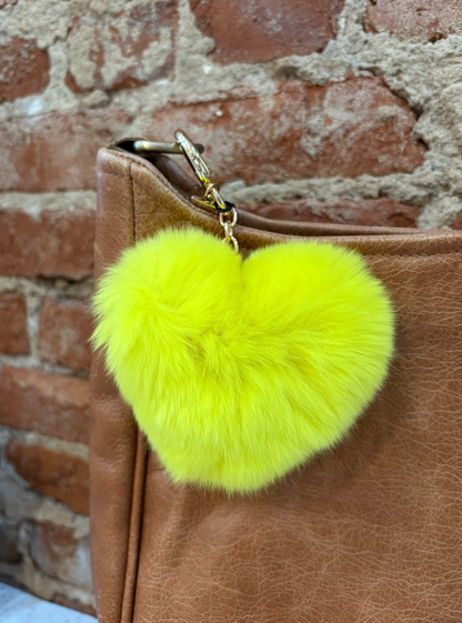 LINDA RICHARDS POM HEART BAG CHARMS