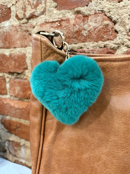 LINDA RICHARDS POM HEART BAG CHARMS