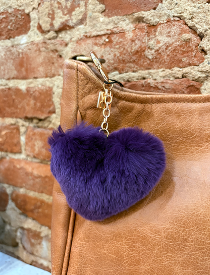 LINDA RICHARDS POM HEART BAG CHARMS