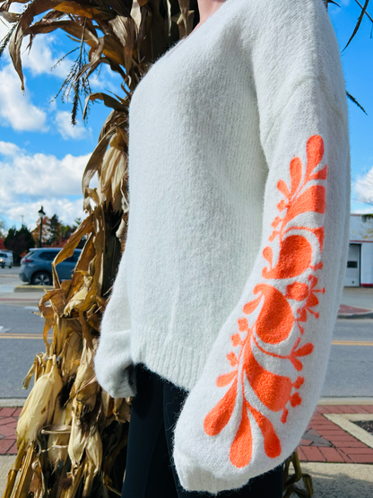 FASHION WEEK ELECTRIC TANGERINE SWEATER