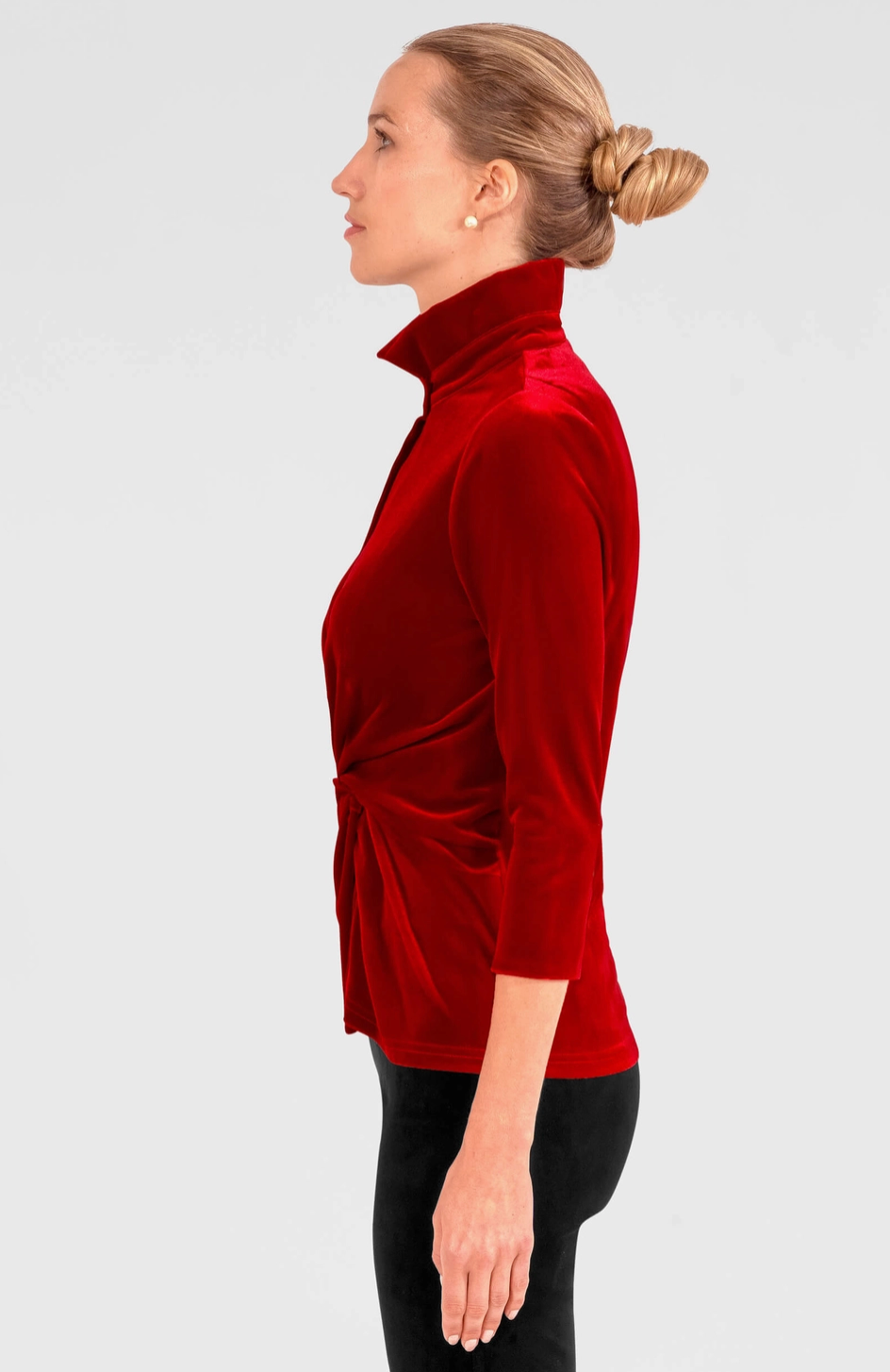 GRETCHEN SCOTT CRIMSON TWIST & SHOUT TOP