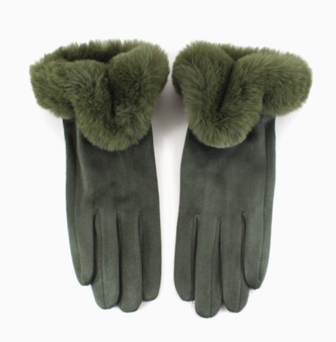PRETTY PERSUASIONS FUR TRIMED GLOVES