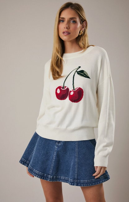 SUNDAY EDITION MERRY CHERRY SWEATER