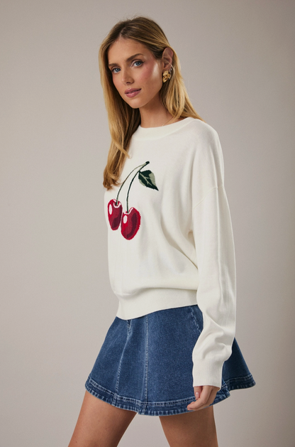 SUNDAY EDITION MERRY CHERRY SWEATER