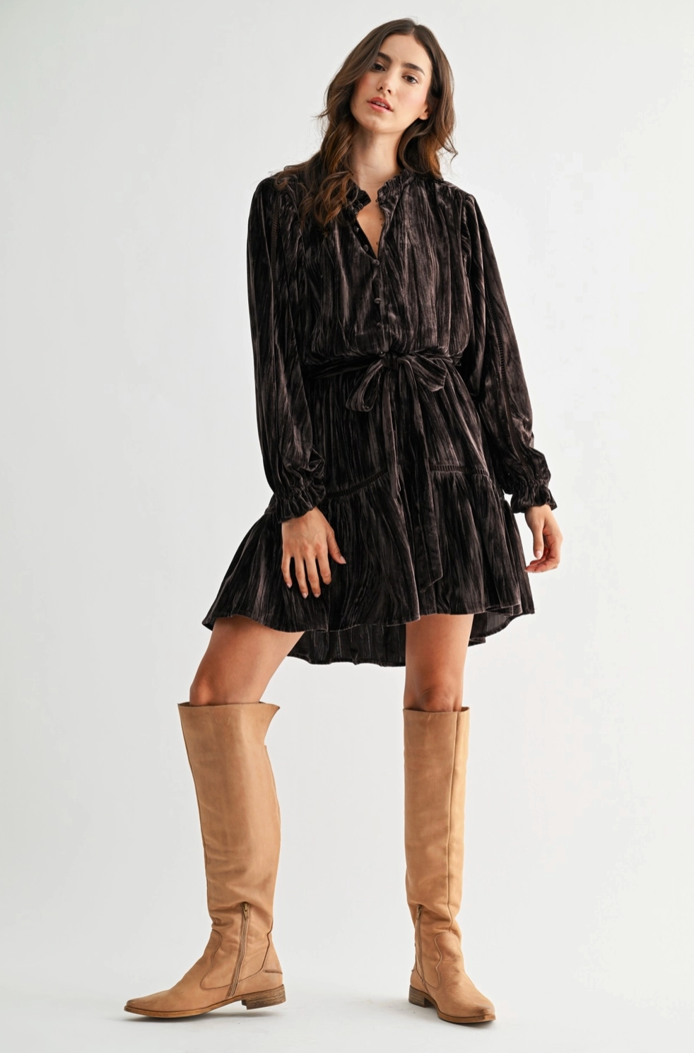 CAMELLIA FUDGE MINI DRESS