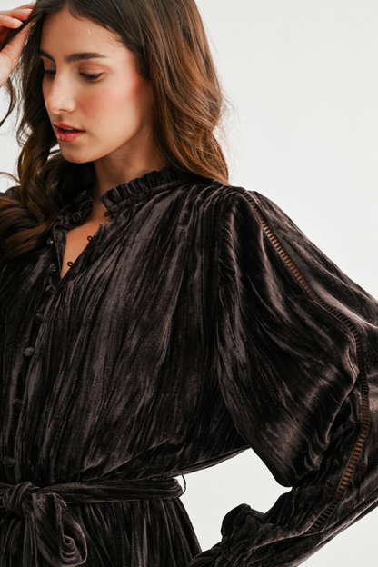 CAMELLIA FUDGE MINI DRESS