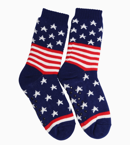 FASHION CITY FLAG FLEECE LINED SOCKS