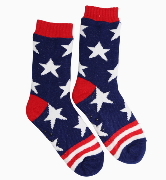 FASHION CITY FLAG FLEECE LINED SOCKS