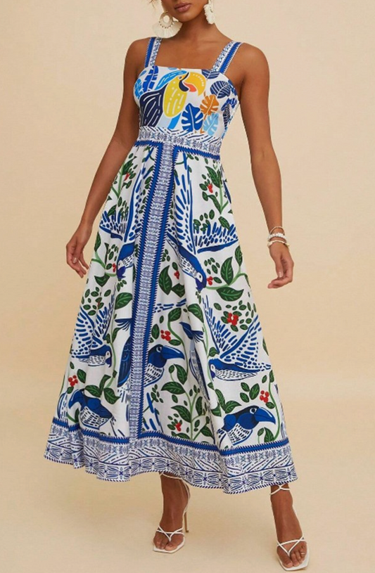 ROSA CLOTHING TUCAN MIDI DRESS