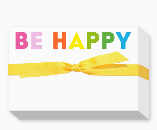 DONOVAN DESIGNS BE HAPPY BIG AND BOLD NOTEPAD