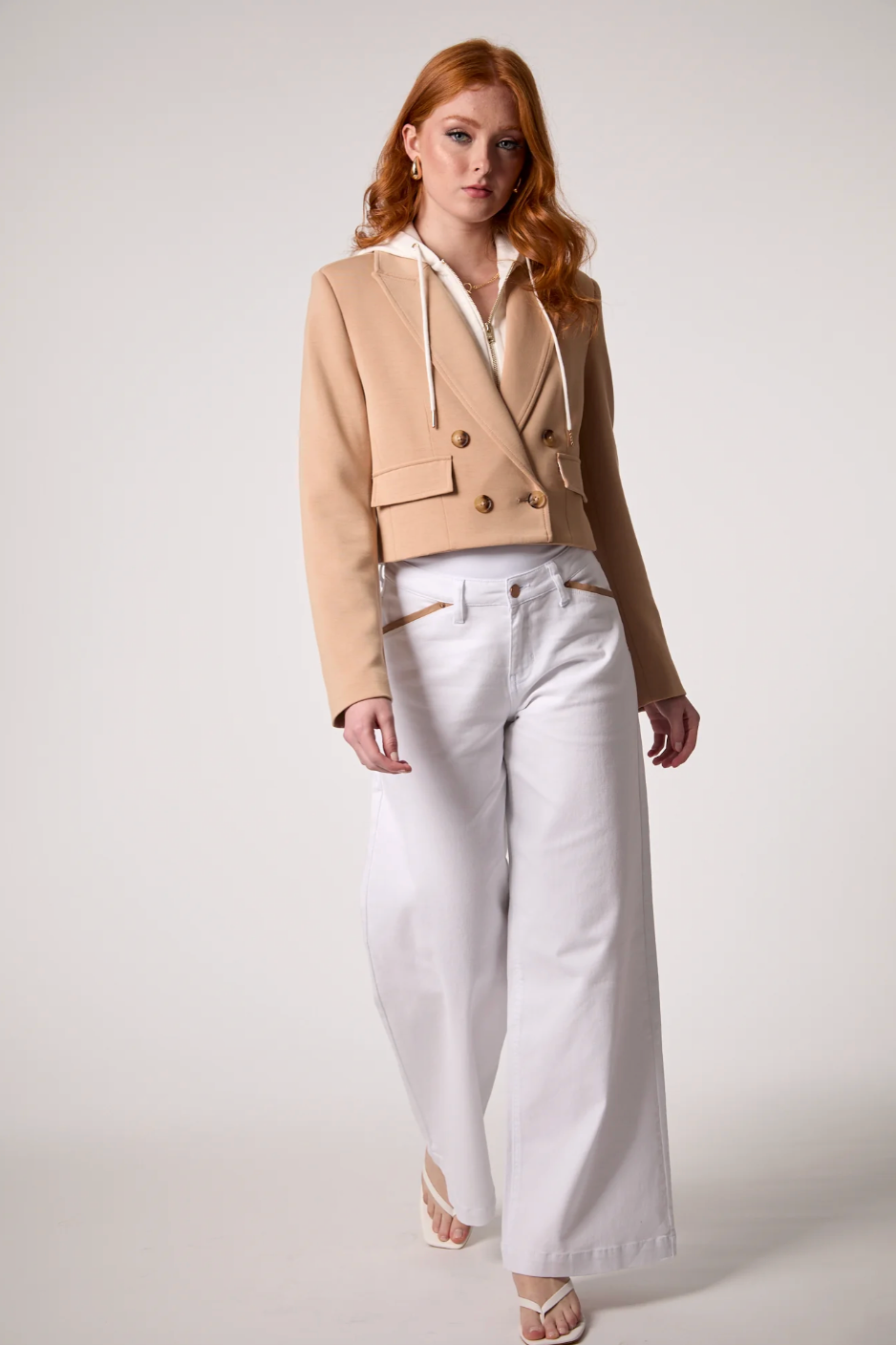 BLUE REVIVAL CHLOE CROPPED HOODED BLAZER