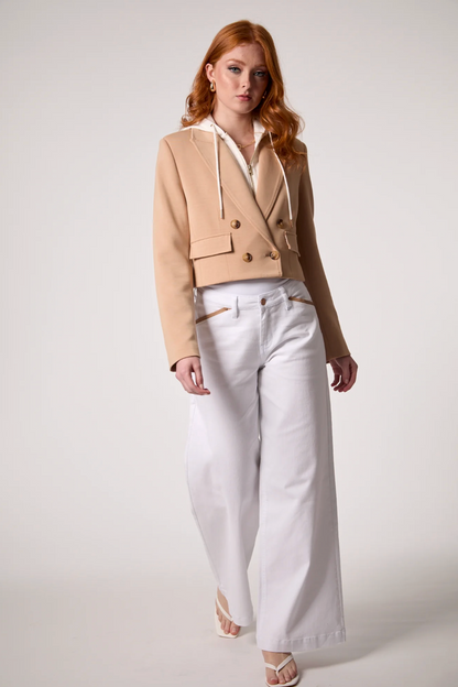 BLUE REVIVAL CHLOE CROPPED HOODED BLAZER