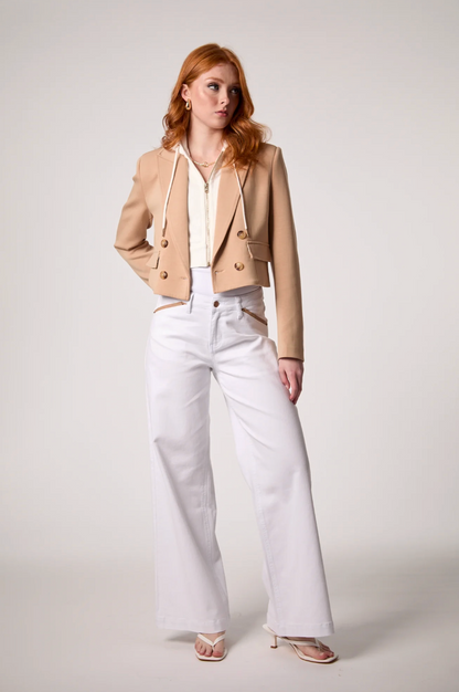 BLUE REVIVAL CHLOE CROPPED HOODED BLAZER