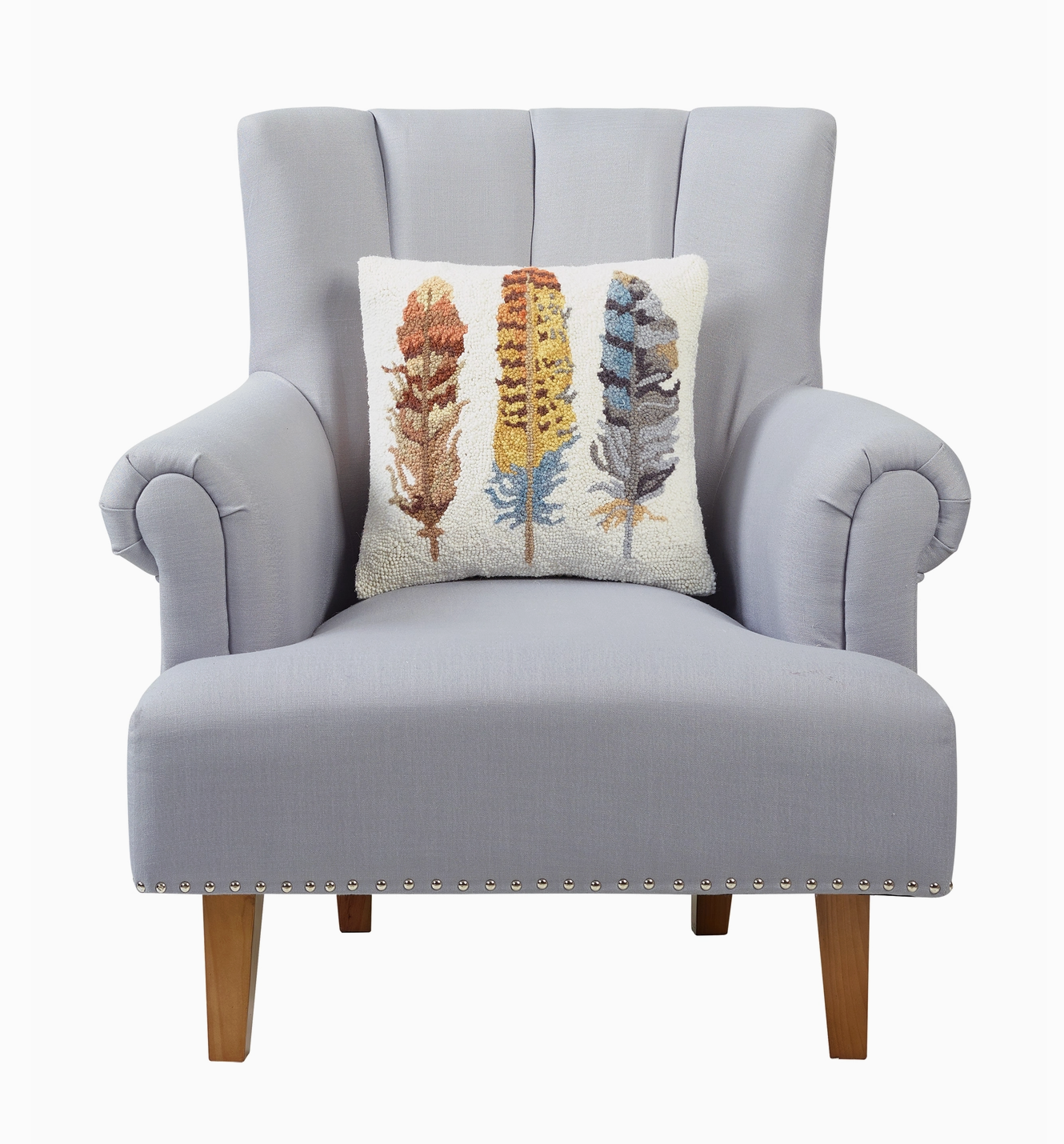 Peking Handicraft Feathers Hook Pillow - Thumbnail 4