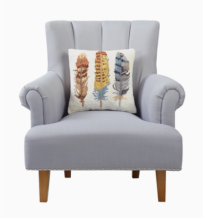 PEKING HANDICRAFT FEATHER HOOK PILLOW