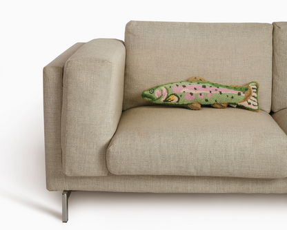 PEKING HANDICRAFT TROUT HOOK PILLOW