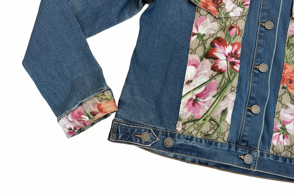 J.COFFEY GUCCI FLORAL DENIM JACKET