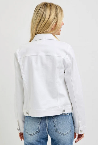 RISEN WANDA WHITE DENIM JACKET