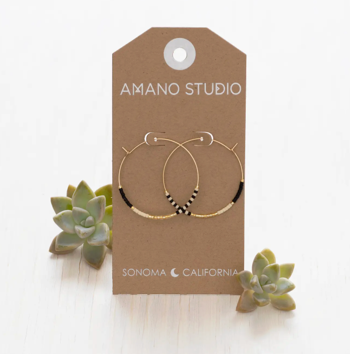 AMANO STUDIO SEED BEAD HOOPS