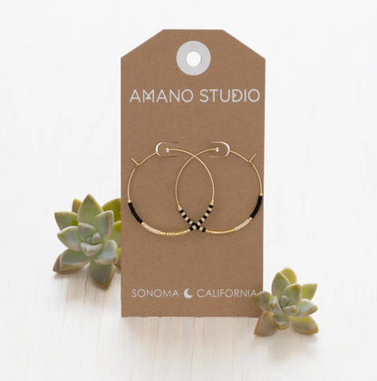 AMANO STUDIO SEED BEAD HOOPS
