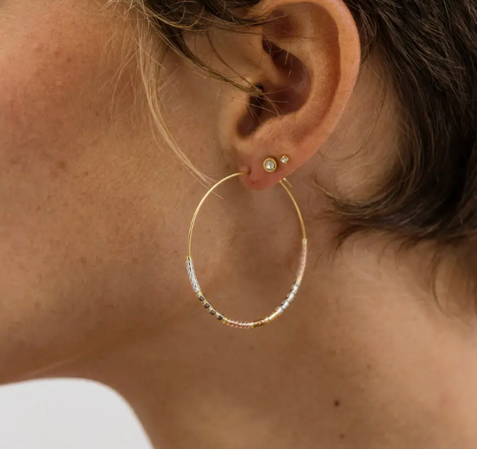 AMANO STUDIO SEED BEAD HOOPS