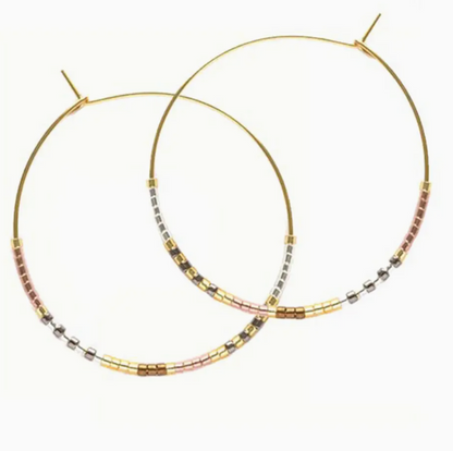 AMANO STUDIO SEED BEAD HOOPS