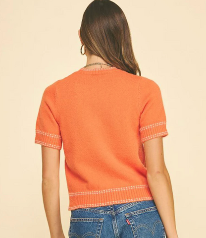 PINCH STITCHY SWEATER TOP