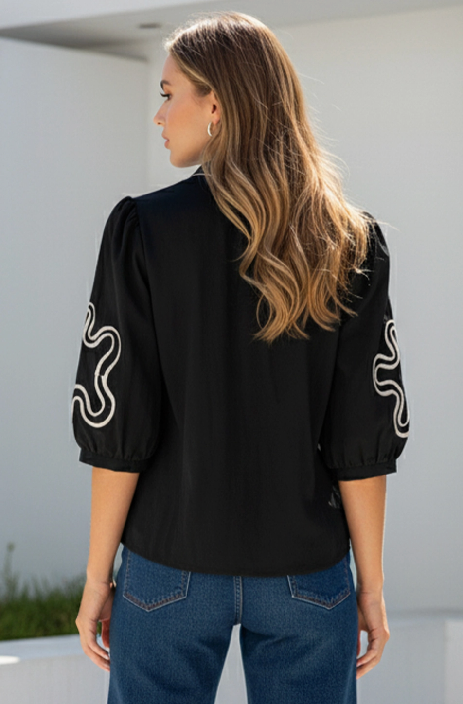 NAKED ZEBRA ETTA BLOUSE