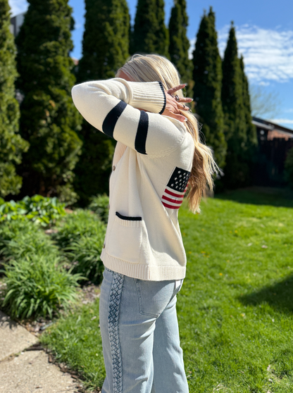 DALTON FLAG CARDIGAN