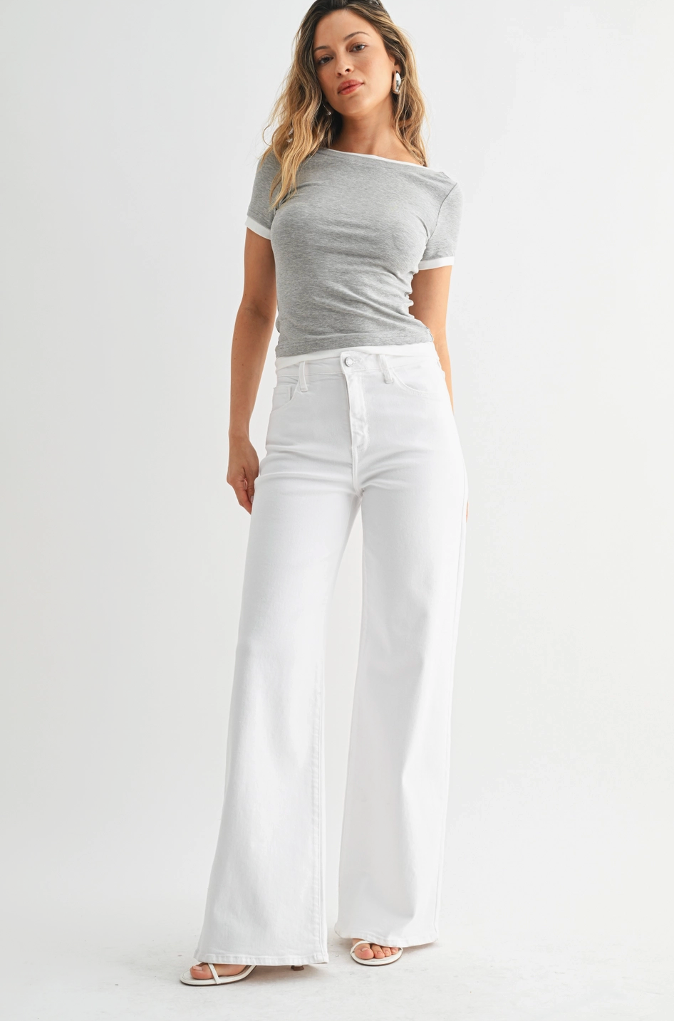 JUST BLACK DENIM OPTIC WHITE JEANS