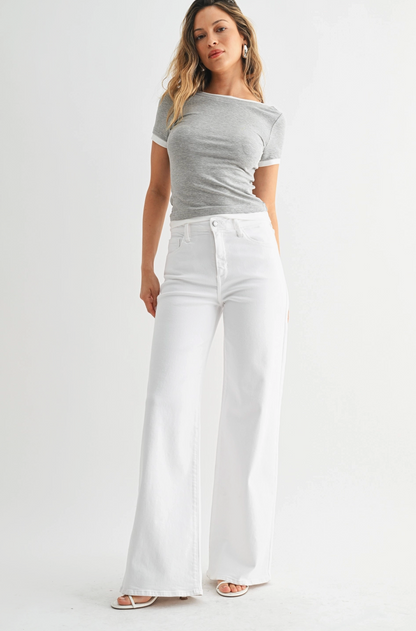 JUST BLACK DENIM OPTIC WHITE JEANS