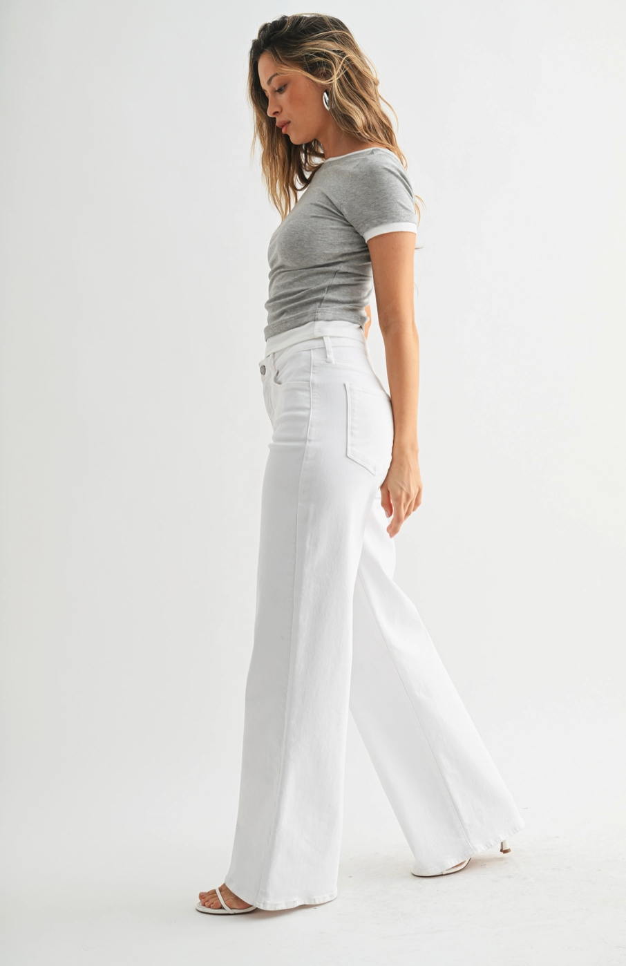 JUST BLACK DENIM OPTIC WHITE JEANS