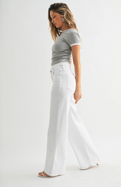 JUST BLACK DENIM OPTIC WHITE JEANS
