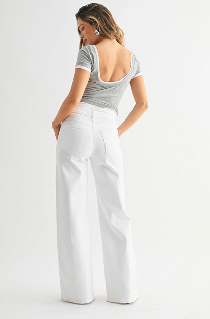 JUST BLACK DENIM OPTIC WHITE JEANS
