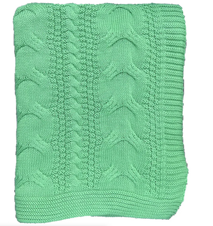 CHLOE & LEX CABLE KNIT THROW BLANKET