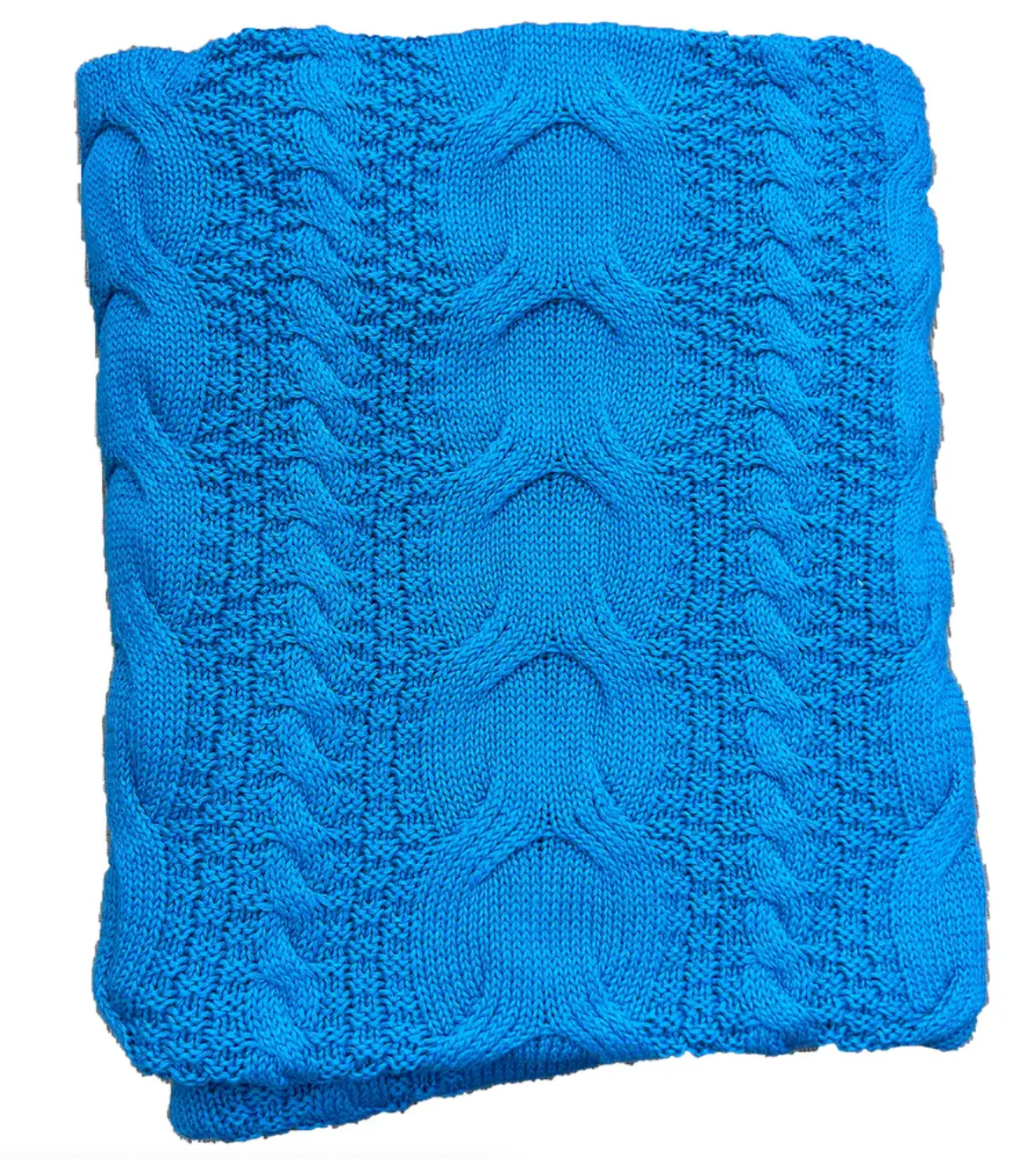 CHLOE & LEX CABLE KNIT THROW BLANKET