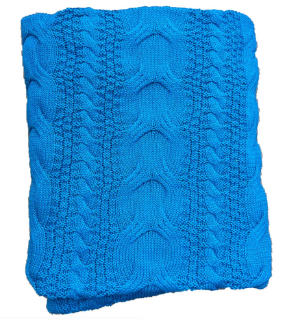 CHLOE & LEX CABLE KNIT THROW BLANKET