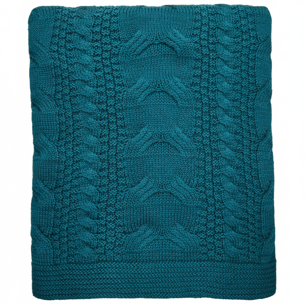 CHLOE & LEX CABLE KNIT THROW BLANKET