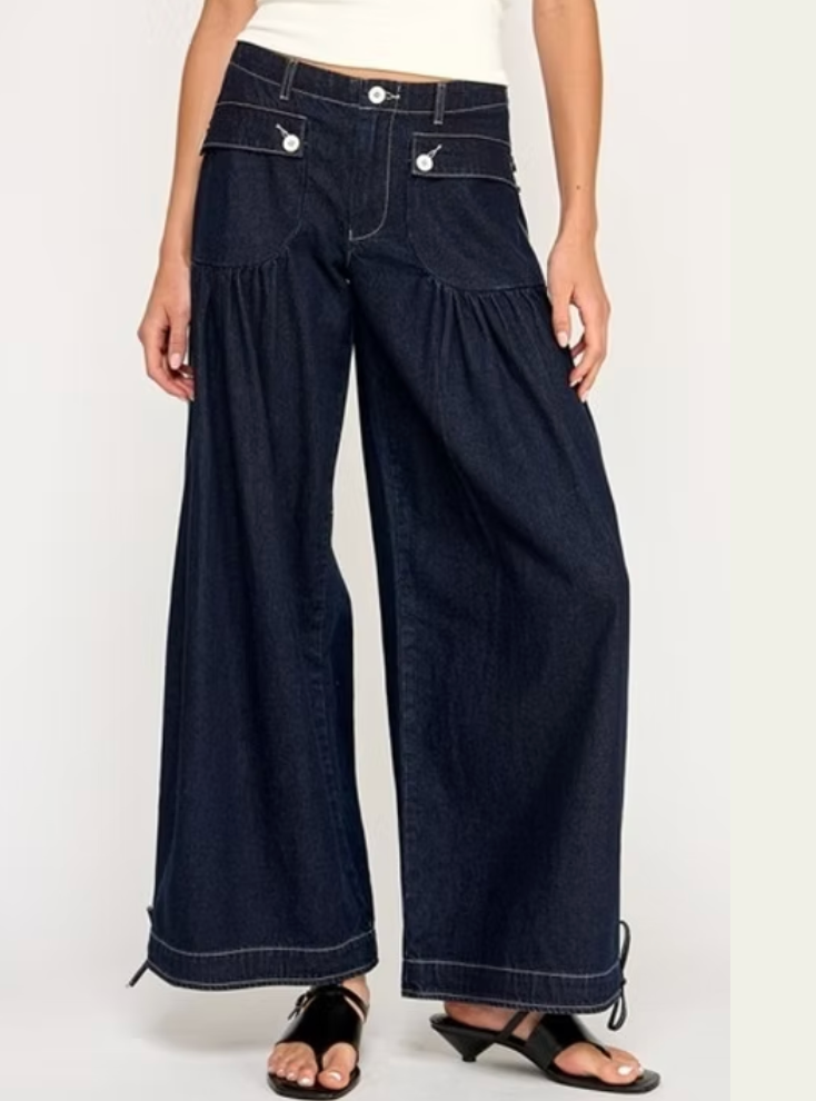 MISS LOVE DONNA WIDE LEG JEANS
