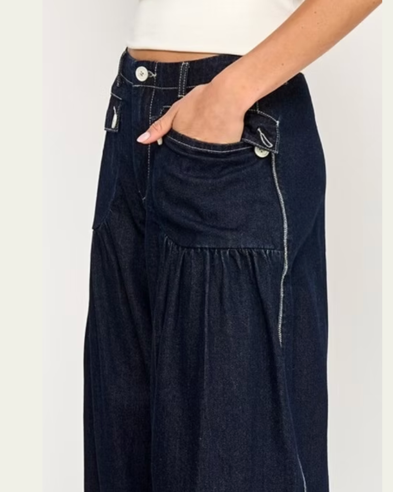 MISS LOVE DONNA WIDE LEG JEANS