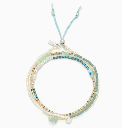SCOUT MIXED MEDIA WRAP BRACELET NECKLACE DUO