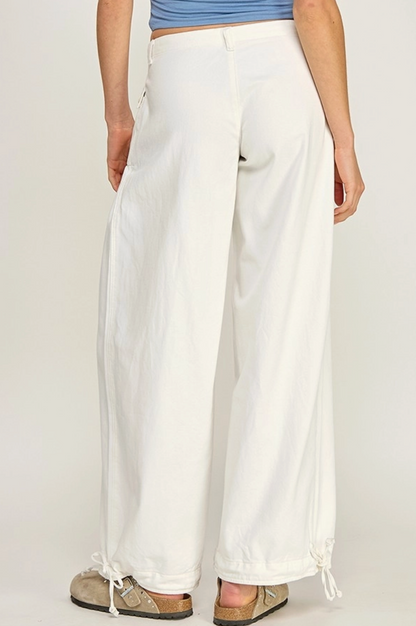 MISS LOVE BLANCO WIDE LEG PANTS