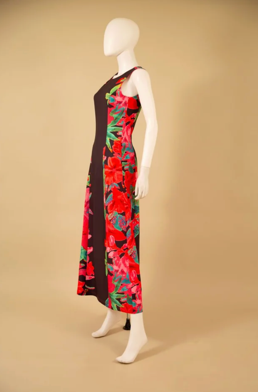 SAMUEL DONG MIDNIGHT BLOOM MAXI DRESS