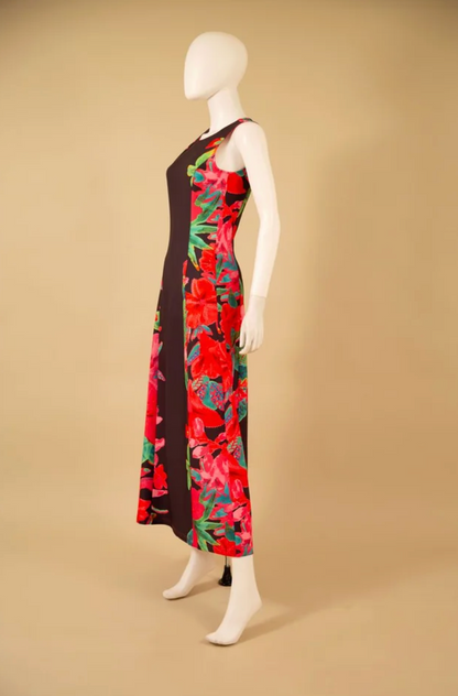SAMUEL DONG MIDNIGHT BLOOM MAXI DRESS