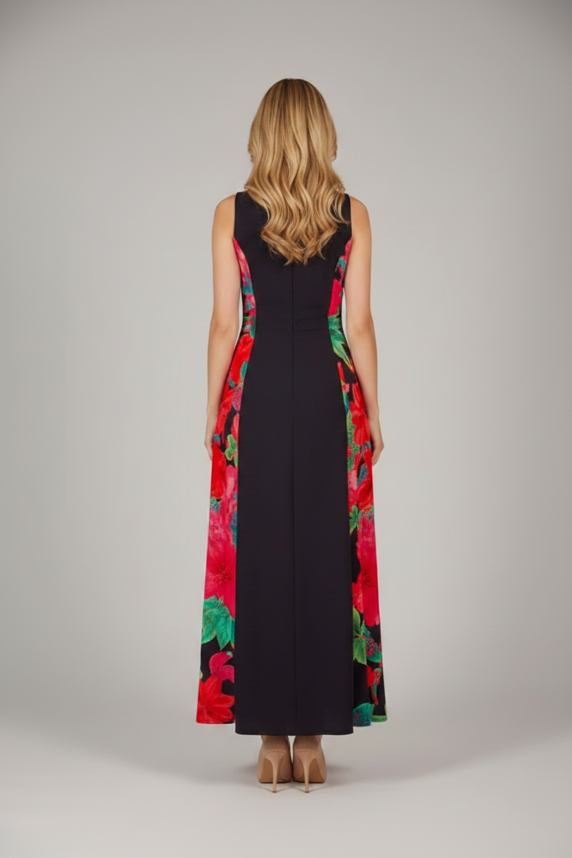 SAMUEL DONG MIDNIGHT BLOOM MAXI DRESS