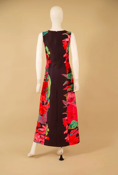 SAMUEL DONG MIDNIGHT BLOOM MAXI DRESS