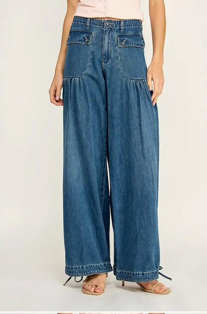 MISS LOVE BALLOON WIDE LEG PANTS