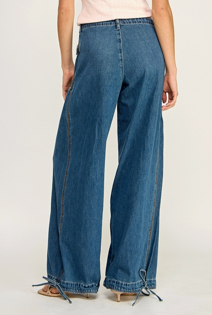 MISS LOVE BALLOON WIDE LEG PANTS
