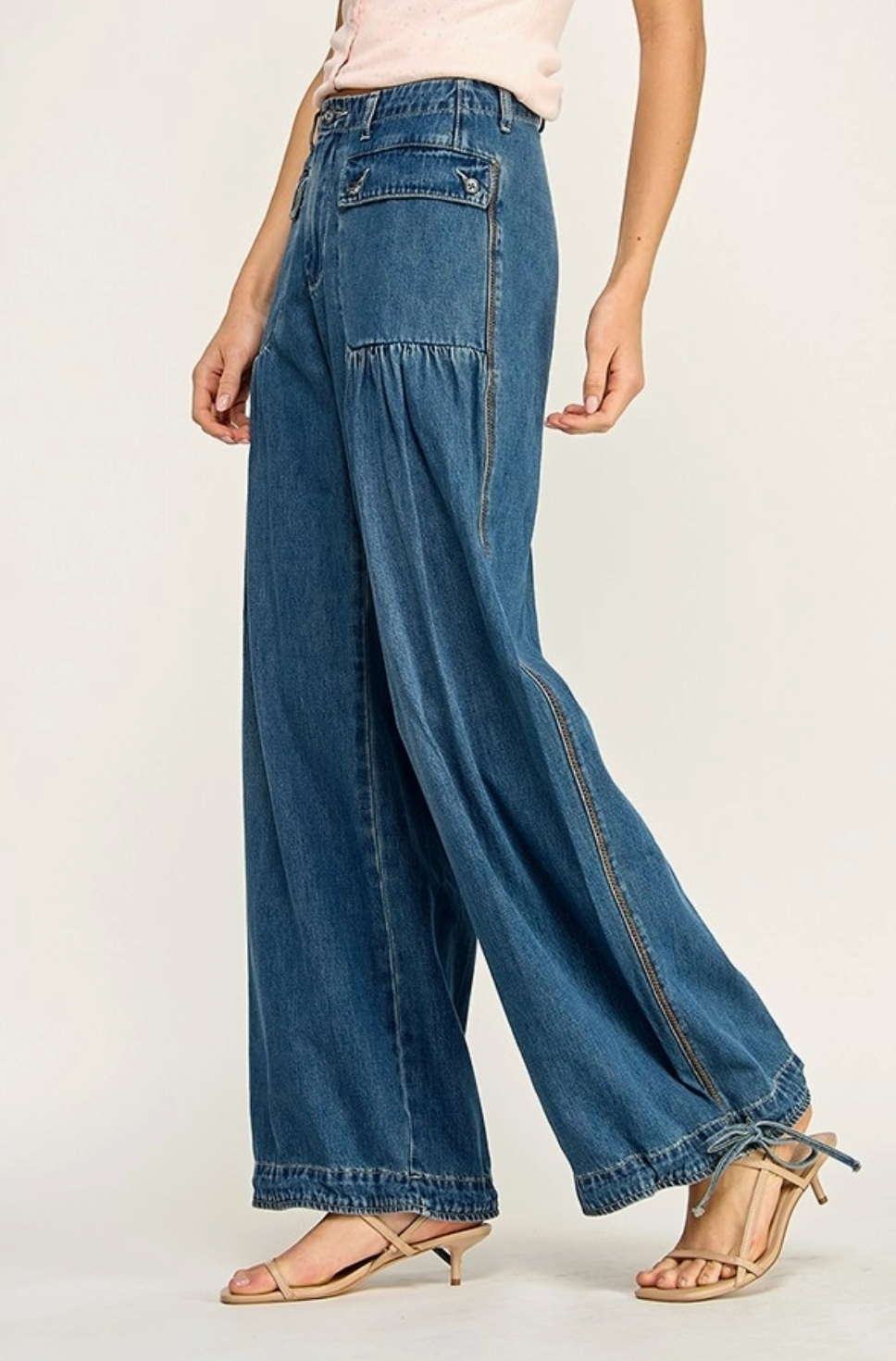 MISS LOVE BALLOON WIDE LEG PANTS
